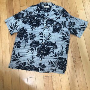 Caribbean Men’s L Hawaiian Short Sleeve Button Front Rayon Shirt Beach Party